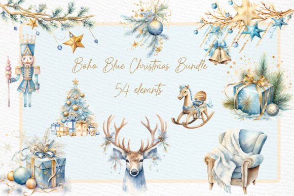 Download Boho Christmas Clipart Bundle Cozy Xmas - Boho Collection