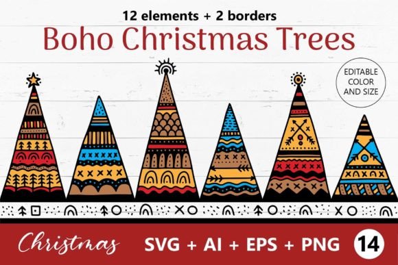 Download Christmas Tree SVG Clipart Boho Ornament - Boho Collection