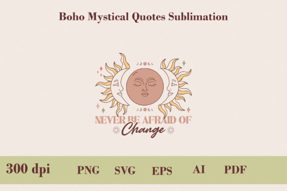 Download Boho Mystical Quotes Moon Phase PNG - Boho Collection