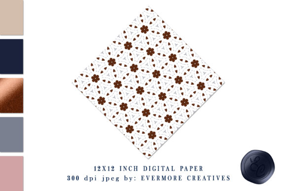Download Copper &amp; Dusty Blue Zodiac Digital Paper - Zodiac digital paper Collection