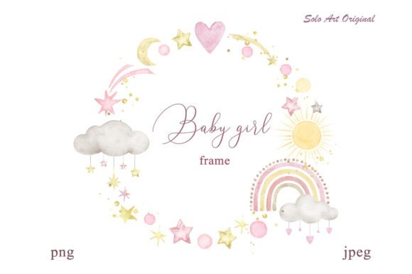 Download Baby Girl Frame Boho Rainbow Baby Shower - Boho Collection