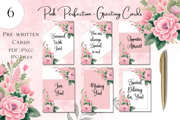 Download Pink Perfection Pre-made Greeting Cards - Cards Collection