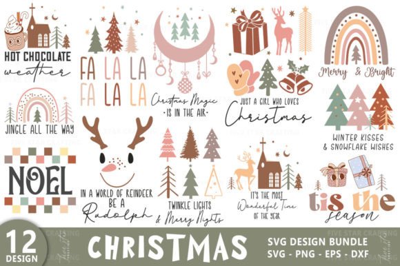 Download Boho Christmas SVG PNG Bundle - Boho Collection