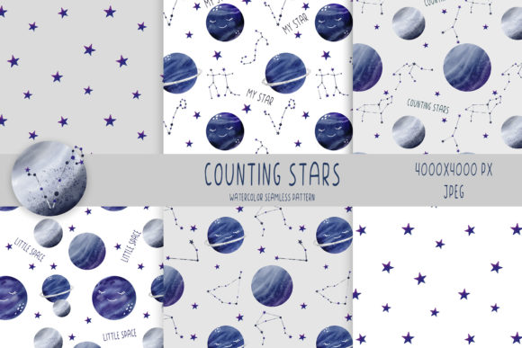 Download Watercolor Space Zodiac Digital Paper - Zodiac digital paper Collection