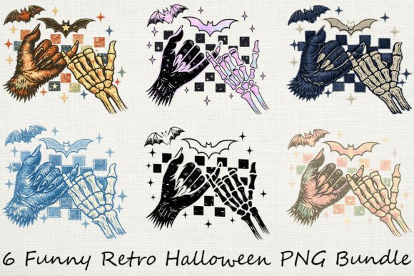 Download Funny Retro Halloween PNG Bundle Set - Retro halloween png Collection