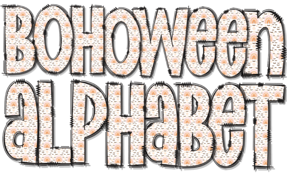 Download Boho Halloween Alphabet Clipart Doodles - Boho Collection