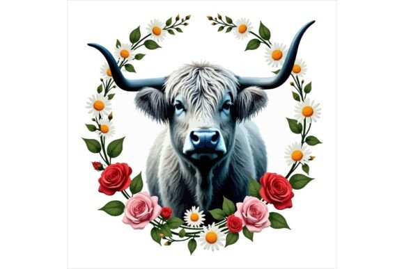 Download Baby Calf Clipart Floral EPS - Floral eps Collection