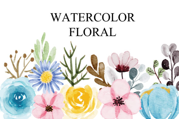 Download Set of Watercolor Floral EPS - Floral eps Collection