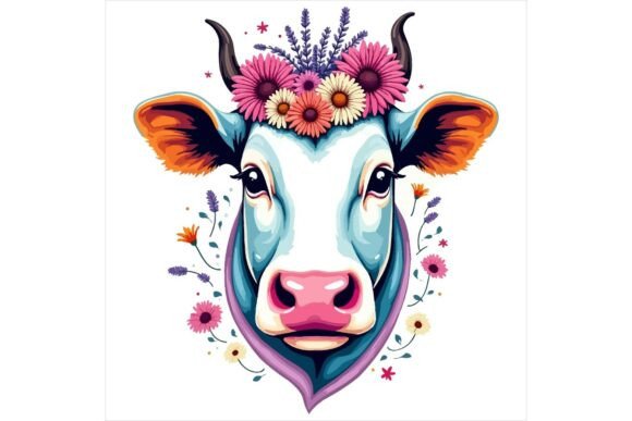 Download Baby Calf Clipart Floral EPS - Floral eps Collection