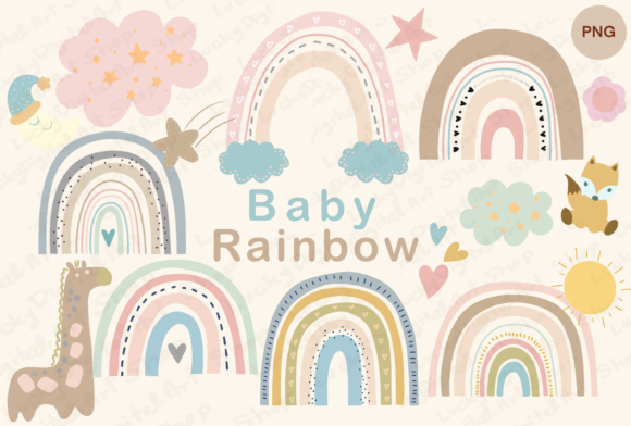Download Baby Boho Rainbow Clipart - Boho Collection