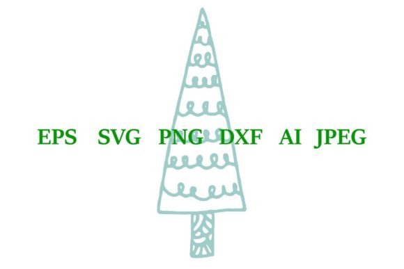 Download Boho Christmas Tree Doodle Clipart - Boho Collection