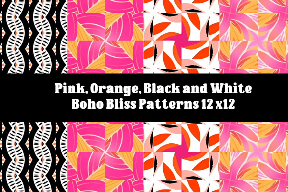 Download Pink, Orange, Black and White Boho Bliss - Boho Collection