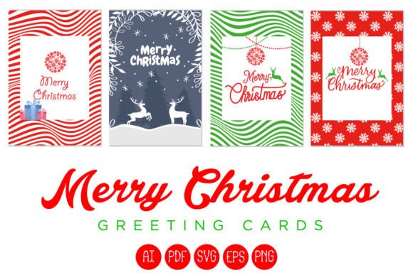 Download Merry Christmas Greeting Cards SVG Files - Cards Collection